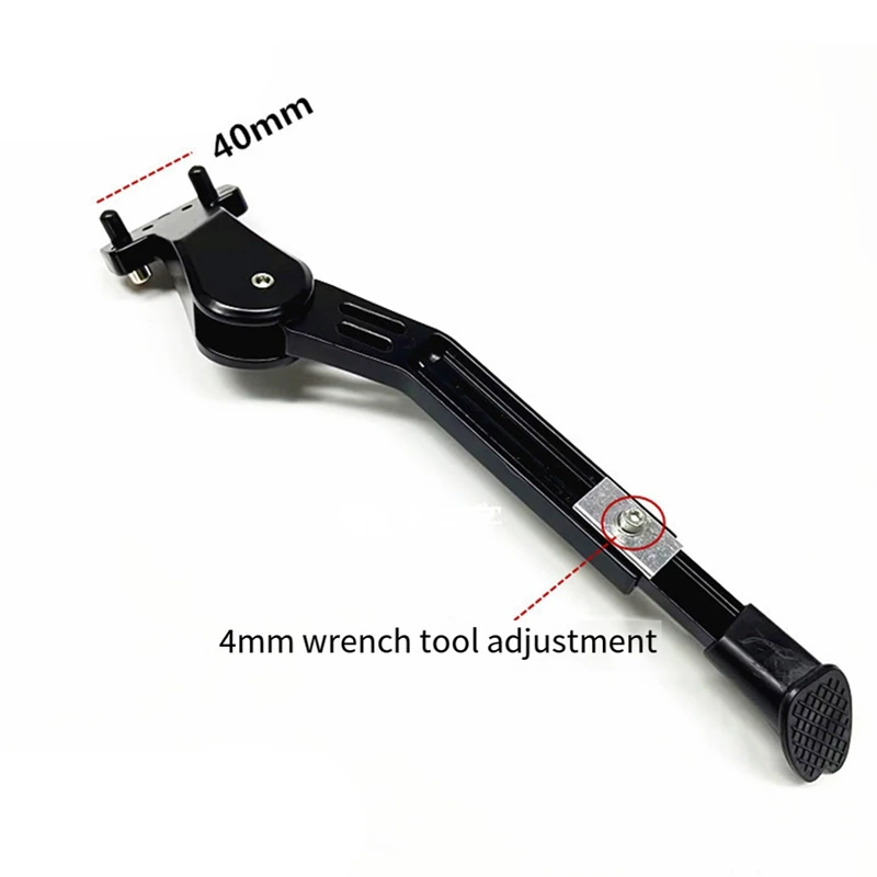 Kickstand sepeda rak parkir sepeda dukungan sepeda dapat diatur standar samping untuk salju/sepeda lipat pengganti