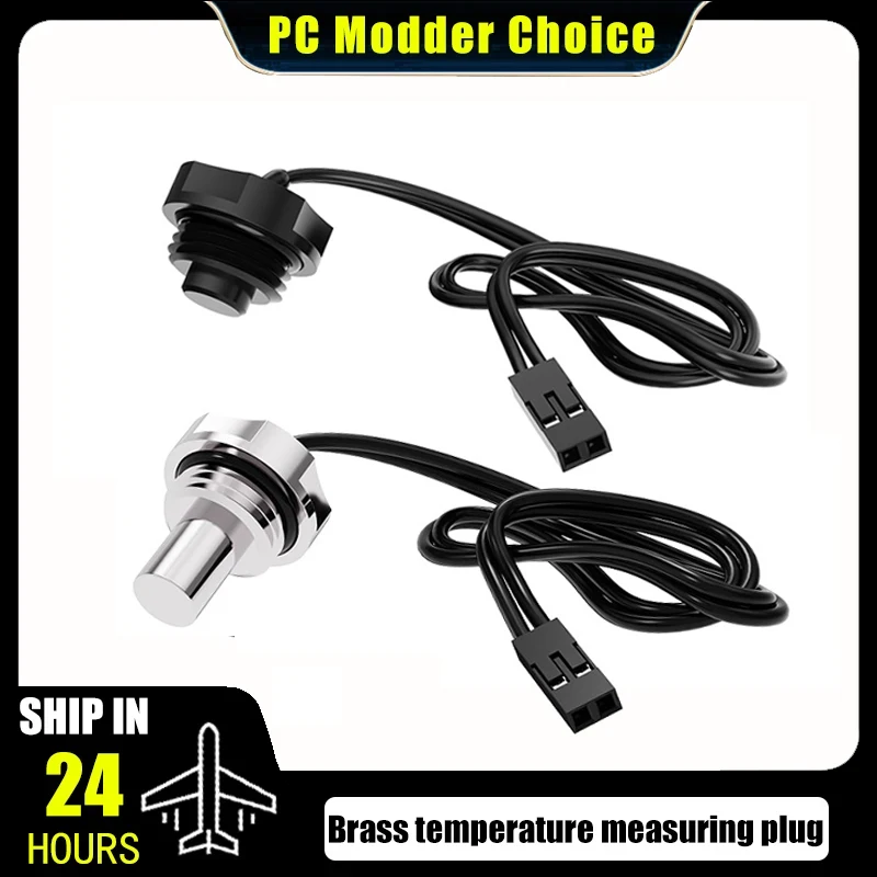 

FREEZEMOD Temperature Measuring Plug Fitting For Water Cooling Reservoir 3950 G1/4 Temp. Sensor 10K Waterproof DuPont Terminal