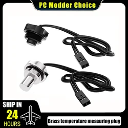 FREEZEMOD Temperature Measuring Plug Fitting For Water Cooling Reservoir 3950 G1/4 Temp. Sensor 10K Waterproof DuPont Terminal