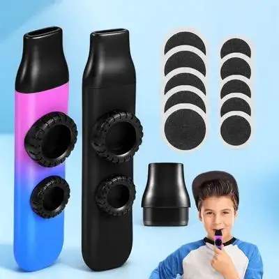 

2 Sets Kazoo Musical Instruments for Kids Adults Double Flute Holes Replaceable Mouthpiece Portable ABS Tritan