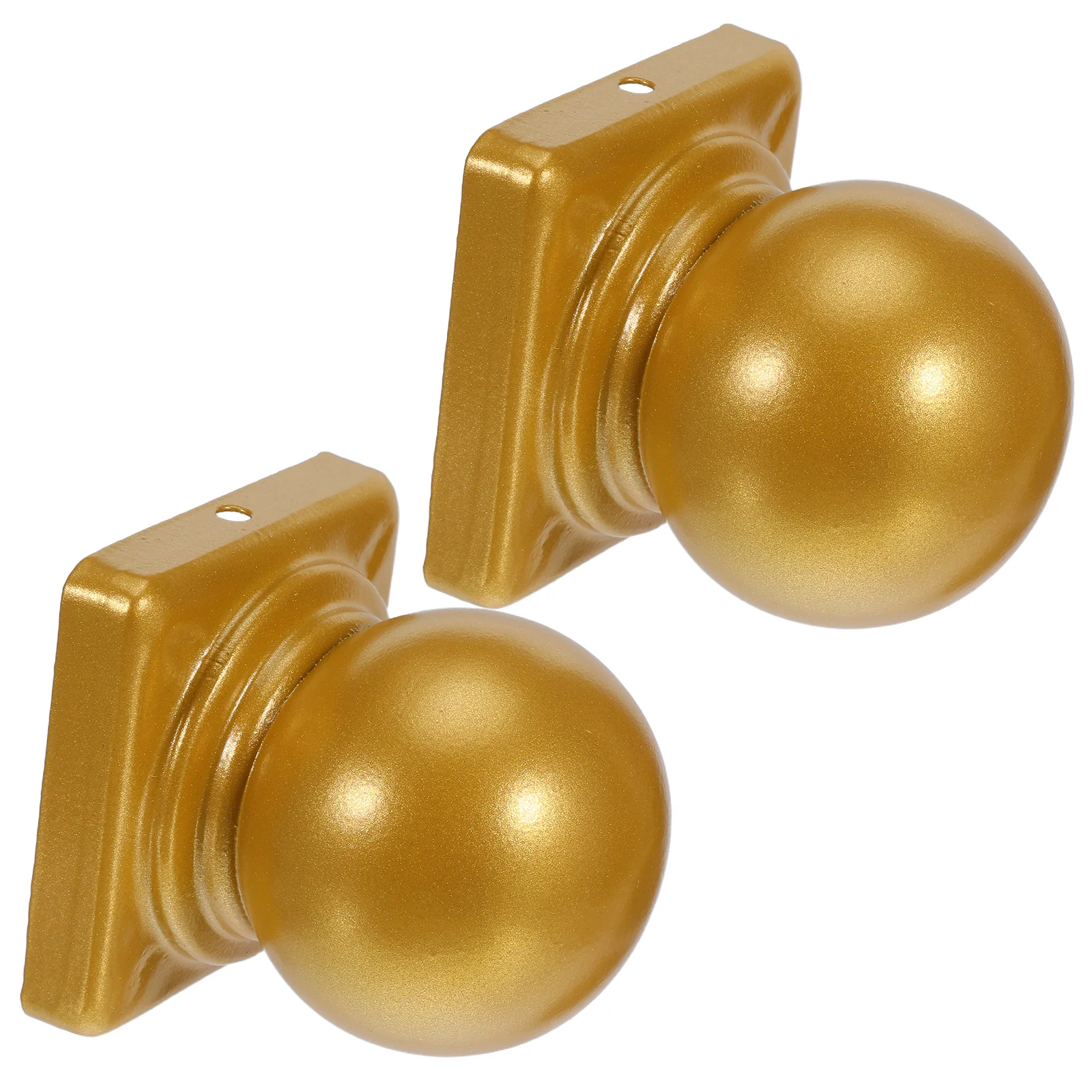 

2Pcs Guardrail Post Caps Metal Ball Top Decorative Fence Cap Covers for Baluster Waterproof Railing Finials Decking Stair