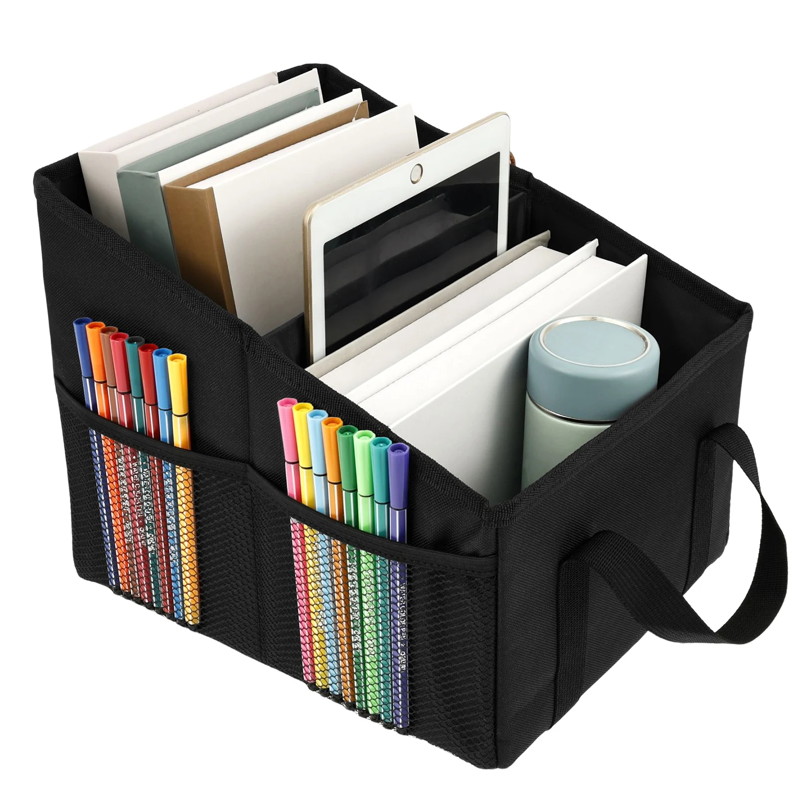 Zusammenklappbare Kofferraum-Organizer-Boxen mit Griff, Multifunktions-Organizer aus Oxford-Stoff, platzsparend, Aufbewahrungsbox für Cargo-Autositze