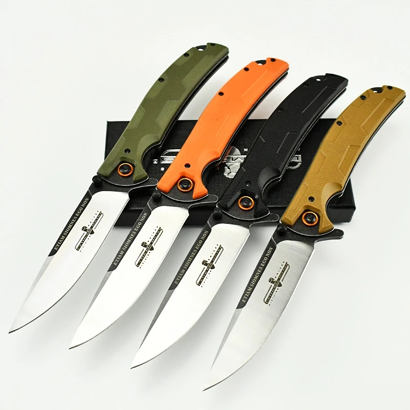 New portable outdoor folding knife, high hardness stainless steel self-defense knife, multifunctional knife