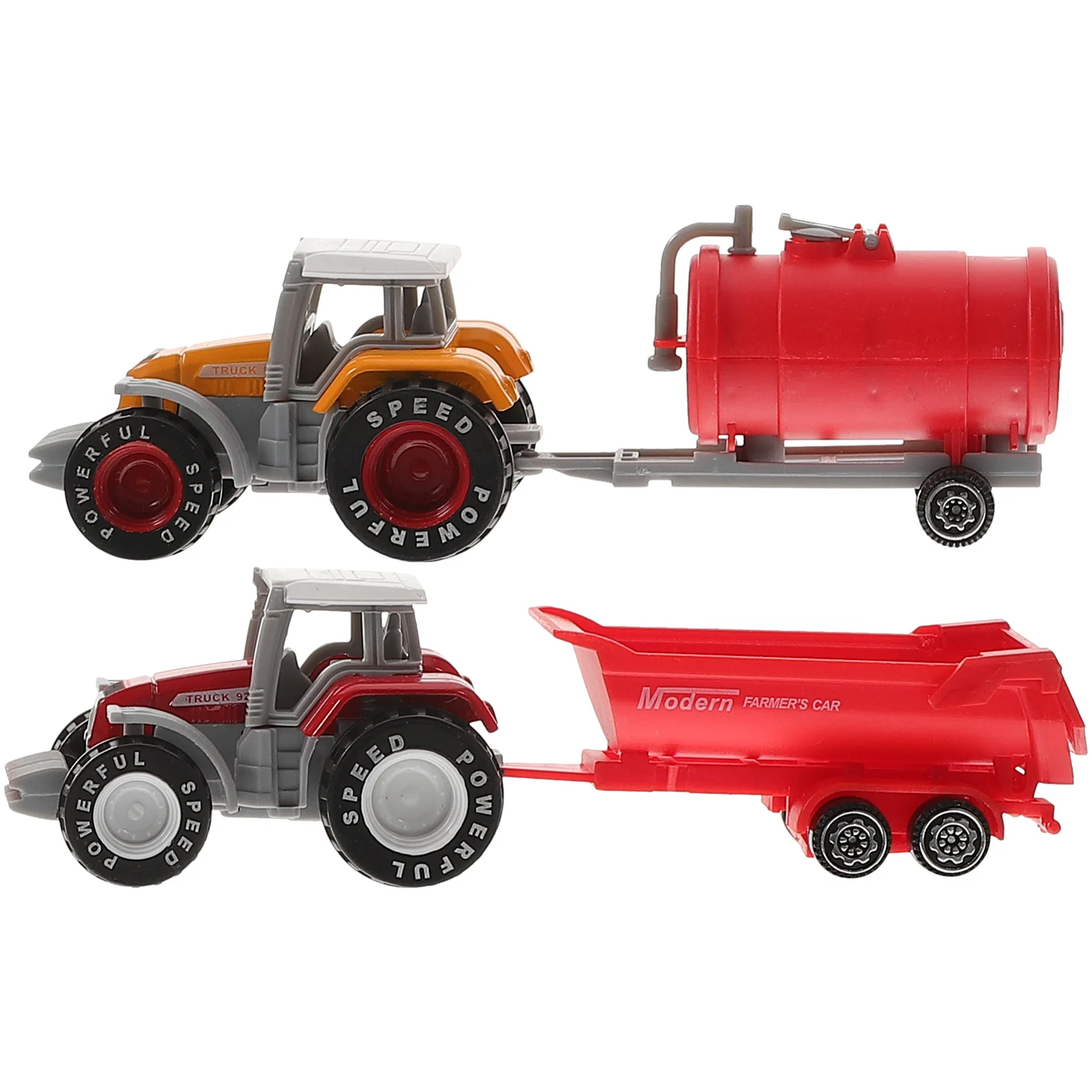 

2 Pcs Truck Car Farm Cart Toy Toddler Child Baby Toys Plastic Engineering Model