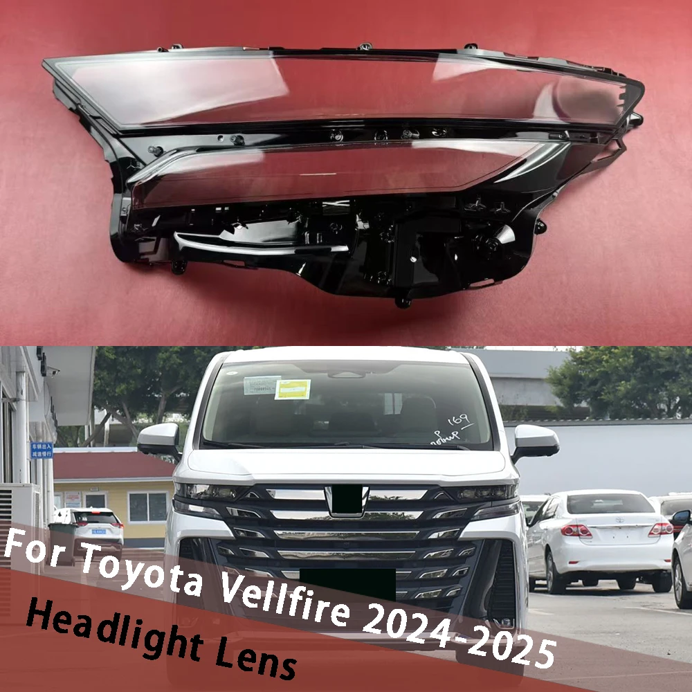 

Для Toyota Vellfire 2024 2025 крышка фары абажур корпус фары корпус прозрачный абажур чехол линза плексиглас