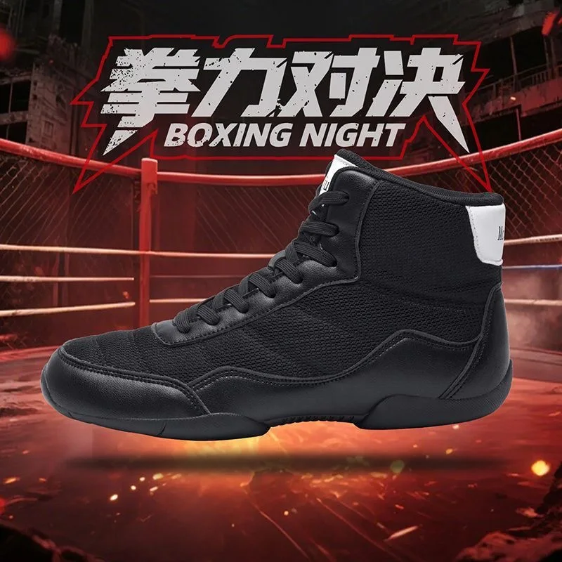 2026 New Boxing Shoes Men Women Black Red Sport Shoes Unisex Breathable Fighting Boots Couples Designer Wrestling Shoes