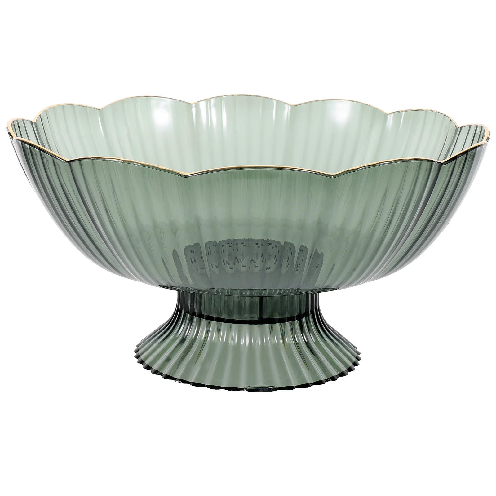 

Footed Fruit Bowl Large Capacity Elegant Dessert Holder Shatterproof Pet Material Easy to Clean Appetizer Serving Tray