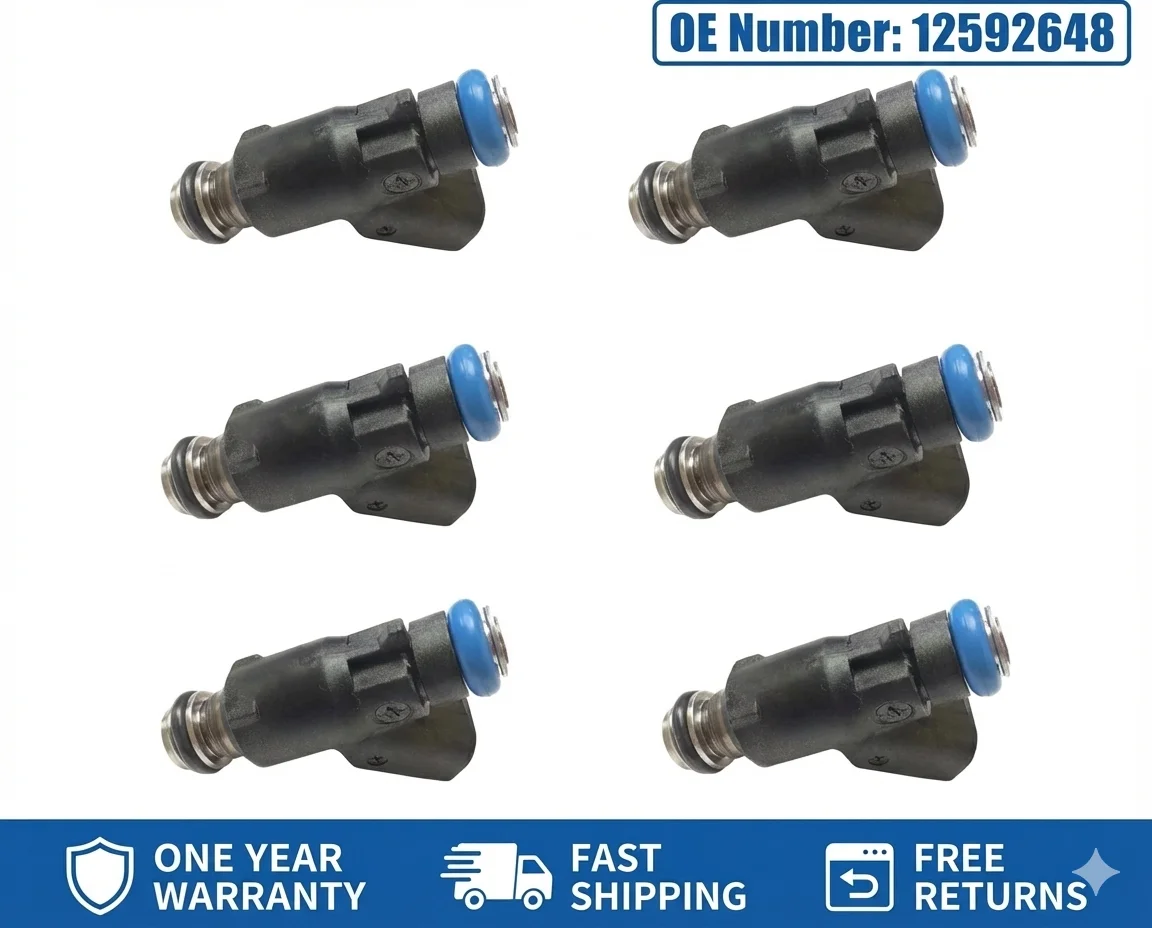 

6Pcs Brand New Auto Fuel Injectors 12592648 For Chevy Impala Malibu Pontiac G6 3.5L 3.9L V6 Engine Injection Nozzle Valve Kit