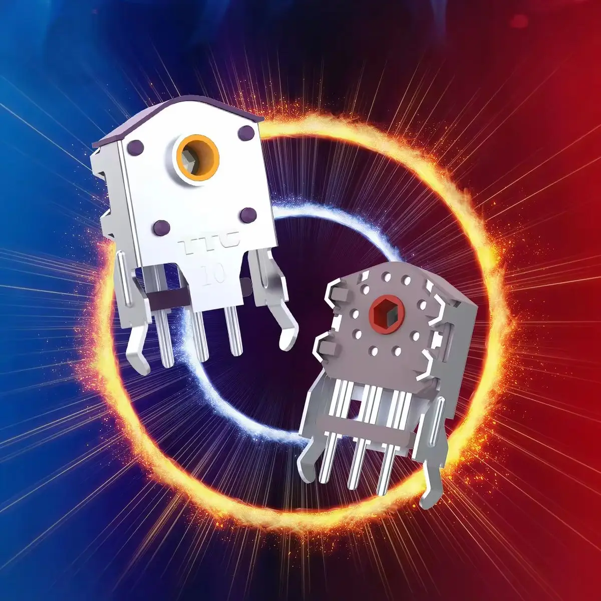 NEW TTC Ice Fire Wheel Encoder Two-wheel-driven Silencing, Damping and Dust-proof Structure Has a Clear and Smooth Scale Sense.