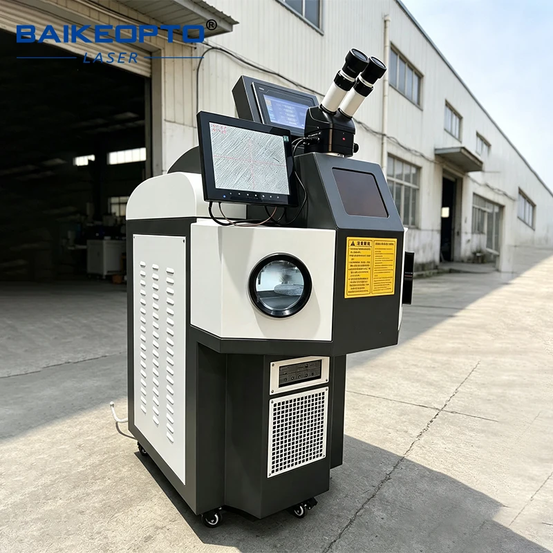 BAIKEOPTO BK‑YJW200B 200W YAG Laser Spot Welder Jewelry Repair Welding Machine With Dual Display Screen
