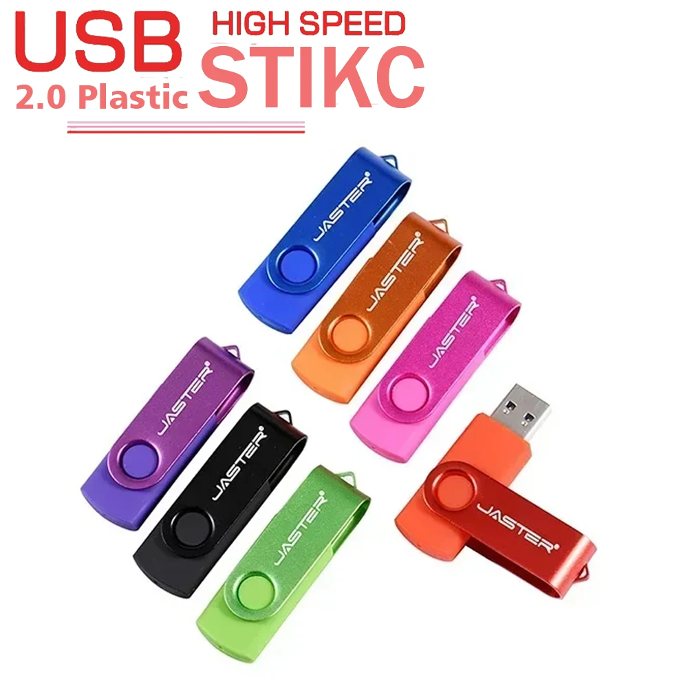 JASTER Key Chain Gift USB 2.0 Flash Drives Free Custom Logo Pen Drive Waterproof Pendrive Laser Engraving Memory Stick 4GB 8GB