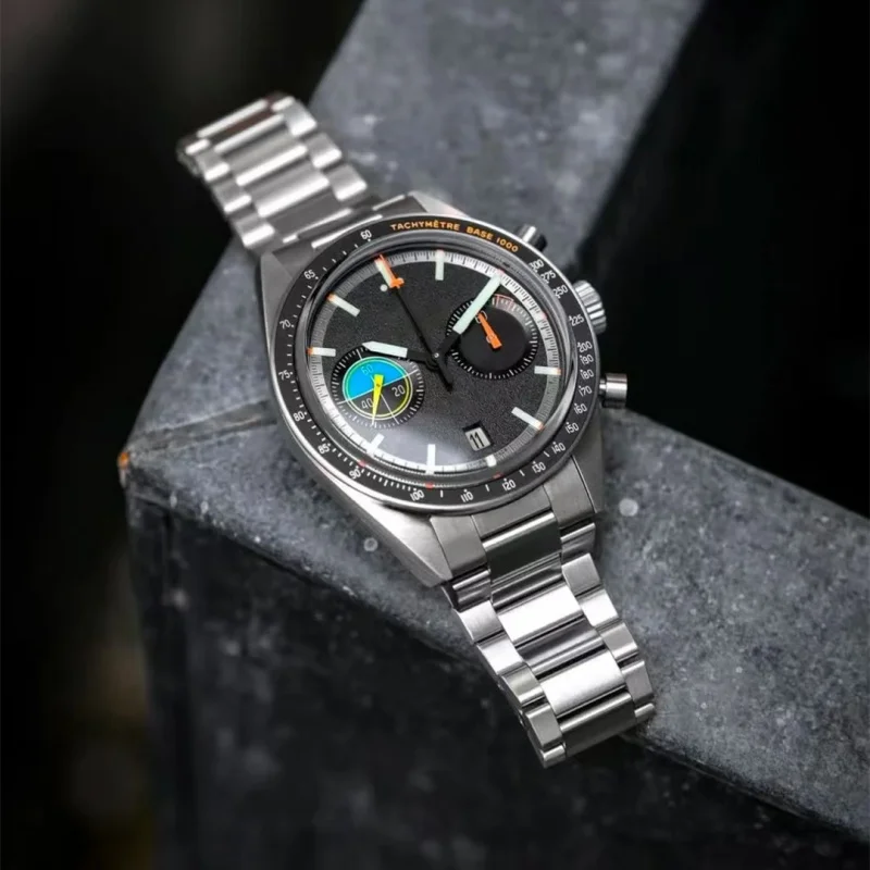 CILOA Black Round Watch Men's 2025 New Trend Fashion Casual High-Quality Gift for Boyfriend Quartz Watch Waterproof - view 3