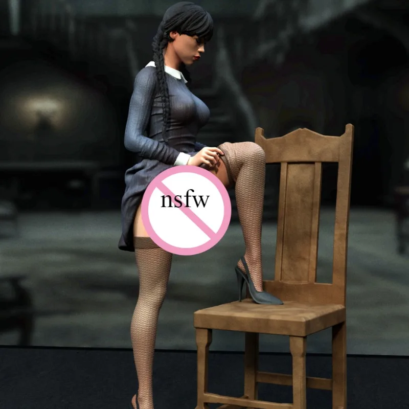 1/24 Schaal Hars Figuur Assembly Model Kit Meisje in Sokken Fantasy Hobby Miniatuur Sculptuur Ongemonteerd en Ongeverfd NSFW Diorama