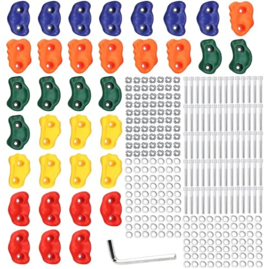 

Climbing Holds for and Adults Rock Climbing Holds - Mounting Hardware Included - Climbing Rocks for DIY Rock Climbing Wall 35 P