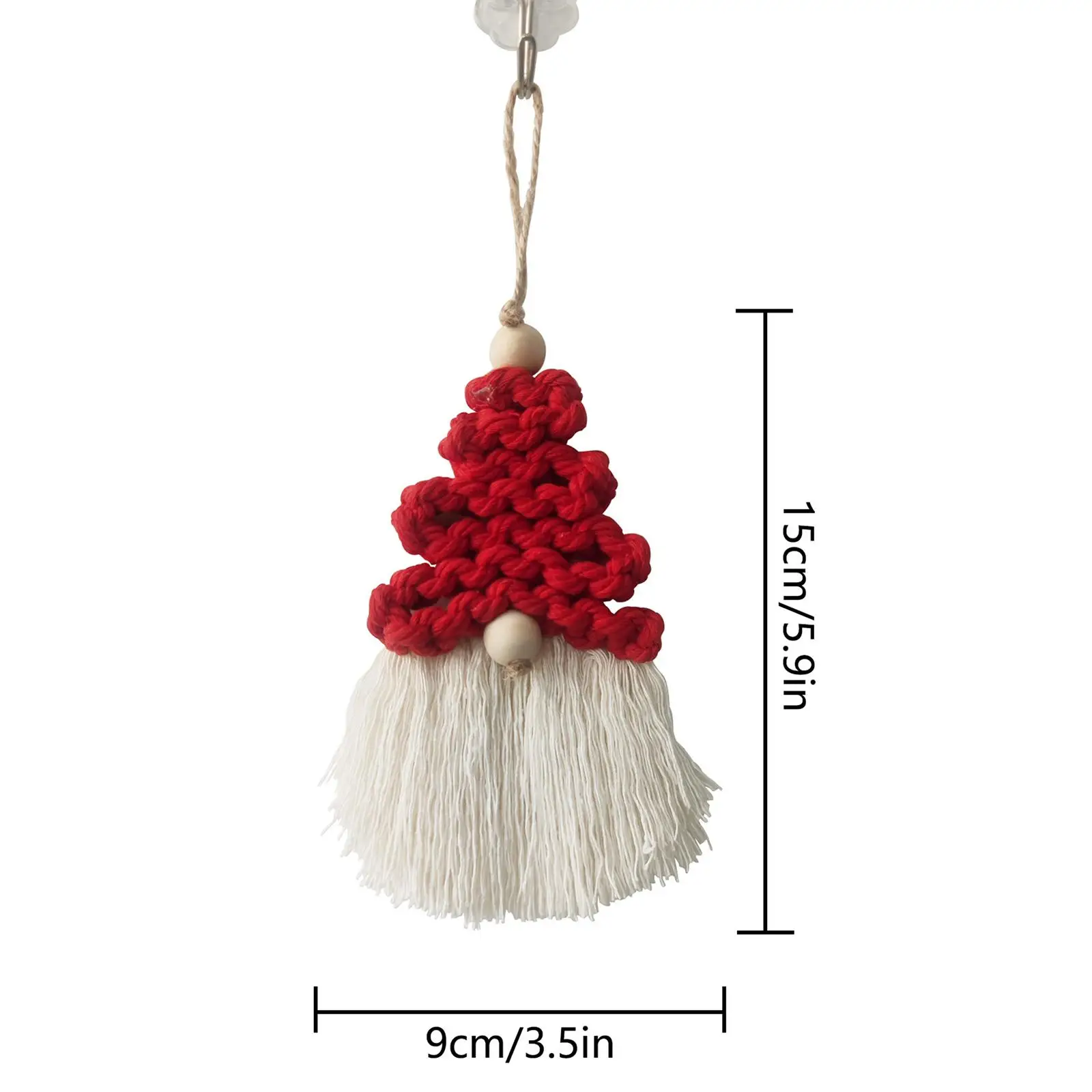 Christmas Tree Hanging Pendant Cotton Thread Ornament for Party Window Room New Year Decoration