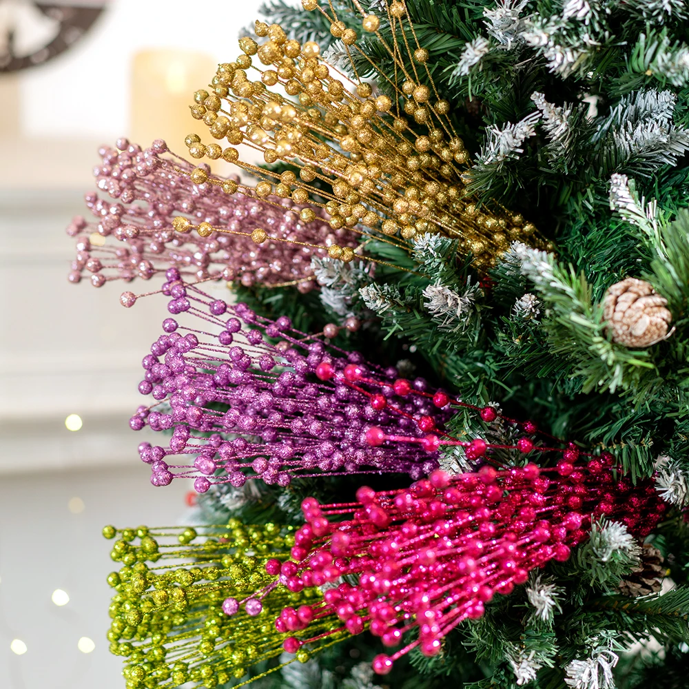 39 سنتيمتر فروع التوت الاصطناعي نبات صناعي شجرة عيد الميلاد الديكور لعيد الميلاد إكليل ديكور المنزل لوازم الحفلات 2026 هدايا نافيداد #3