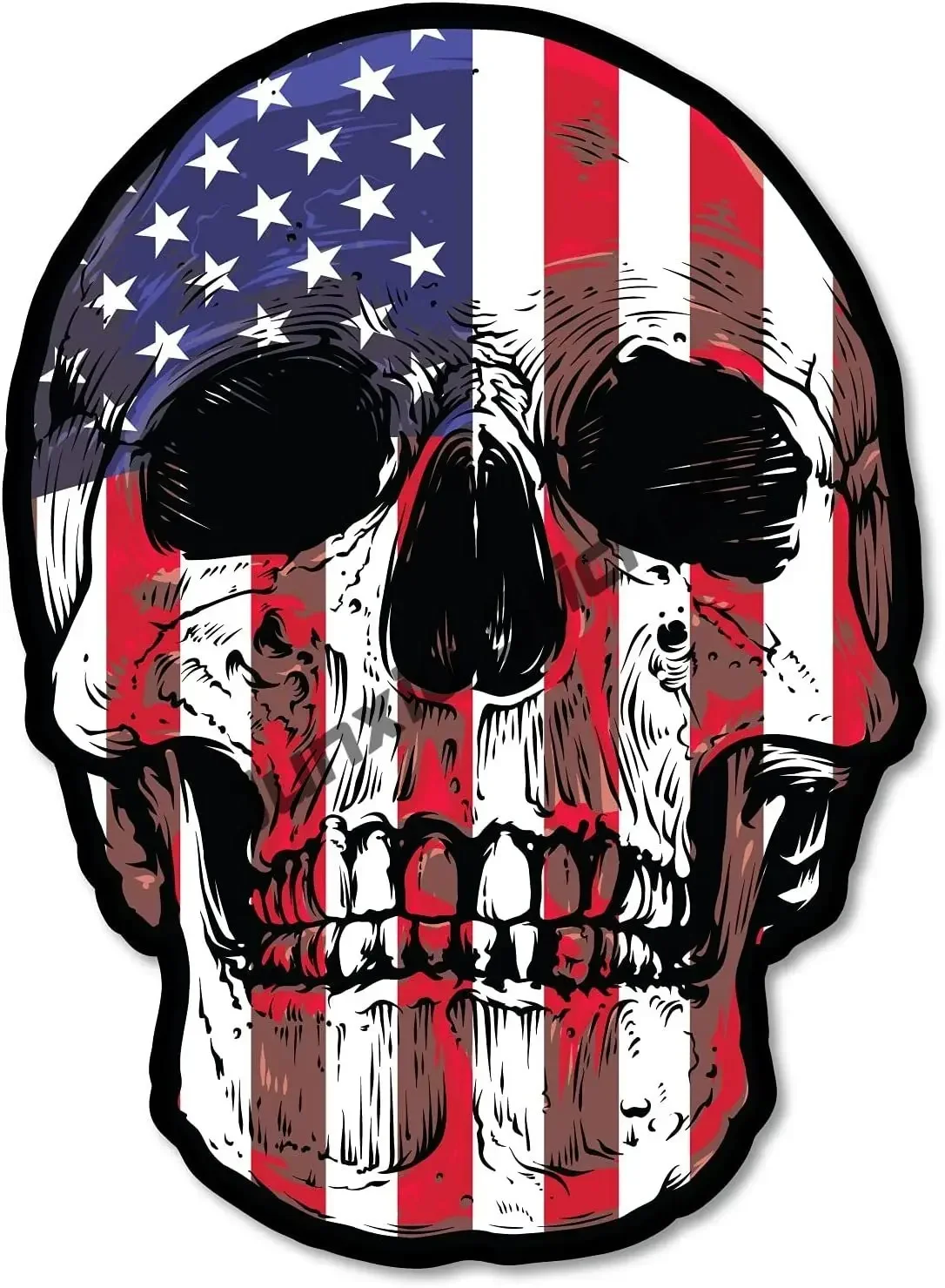 الإبداعية العلم ملصقات الجمجمة مضحك الجمجمة مع أعلام إيطاليا بورتوريكو العلم الجمجمة العلم الألماني سيارة صائق الكرتون اكسسوارات السيارات #2