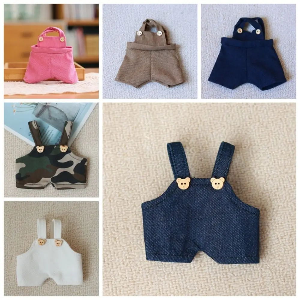 Fashion Denim Overall Set 1/8 22cm BJD Doll Clothes Casual Wears Cotton Doll Overalls Kids Toys Dressing Game Accessories Gift