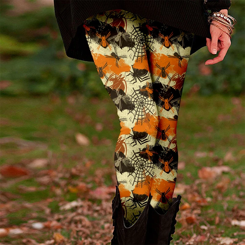 

3D Print Spider Graphic Women's Legging Fashion Cool Halloween Theme Comfortable Yoga Pants Outdoor Casual Creative Elastic Pant