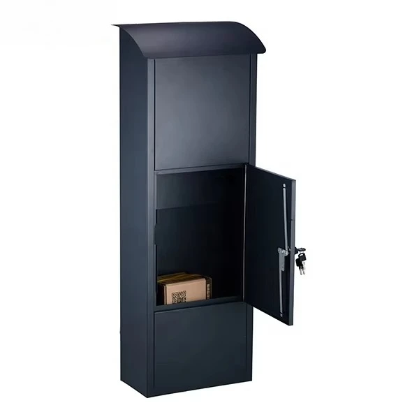 Modern Large Standing Galvanized Metal Storage Box Anti-Theft Parcel Drop Mailbox for Outdoor Apartment Use