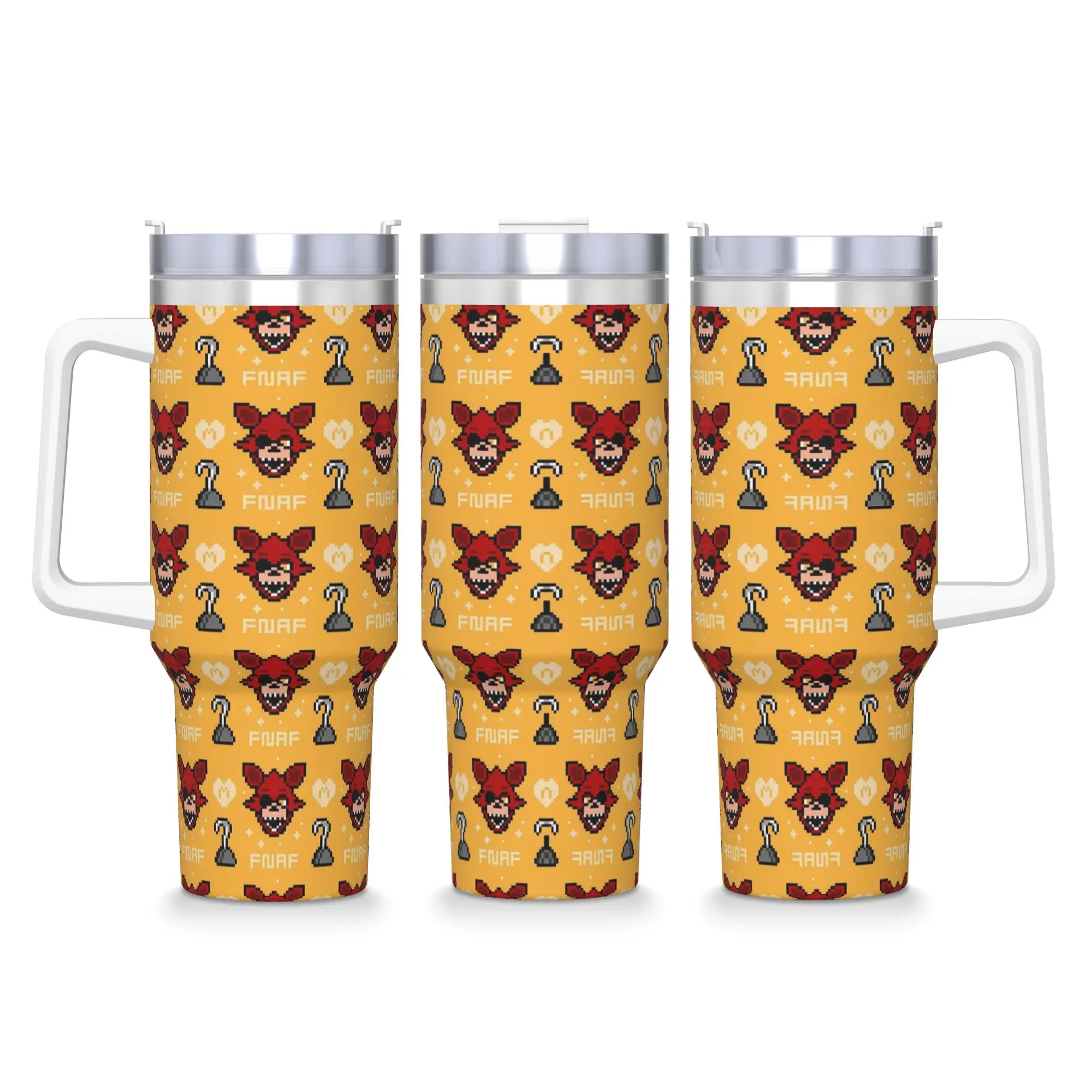 Stainless Steel Tumbler FNAF At Freddys Coffee Mug  Heat Preservation Hot Drinks Mugs Cup Travel Graphic Water Bottle
