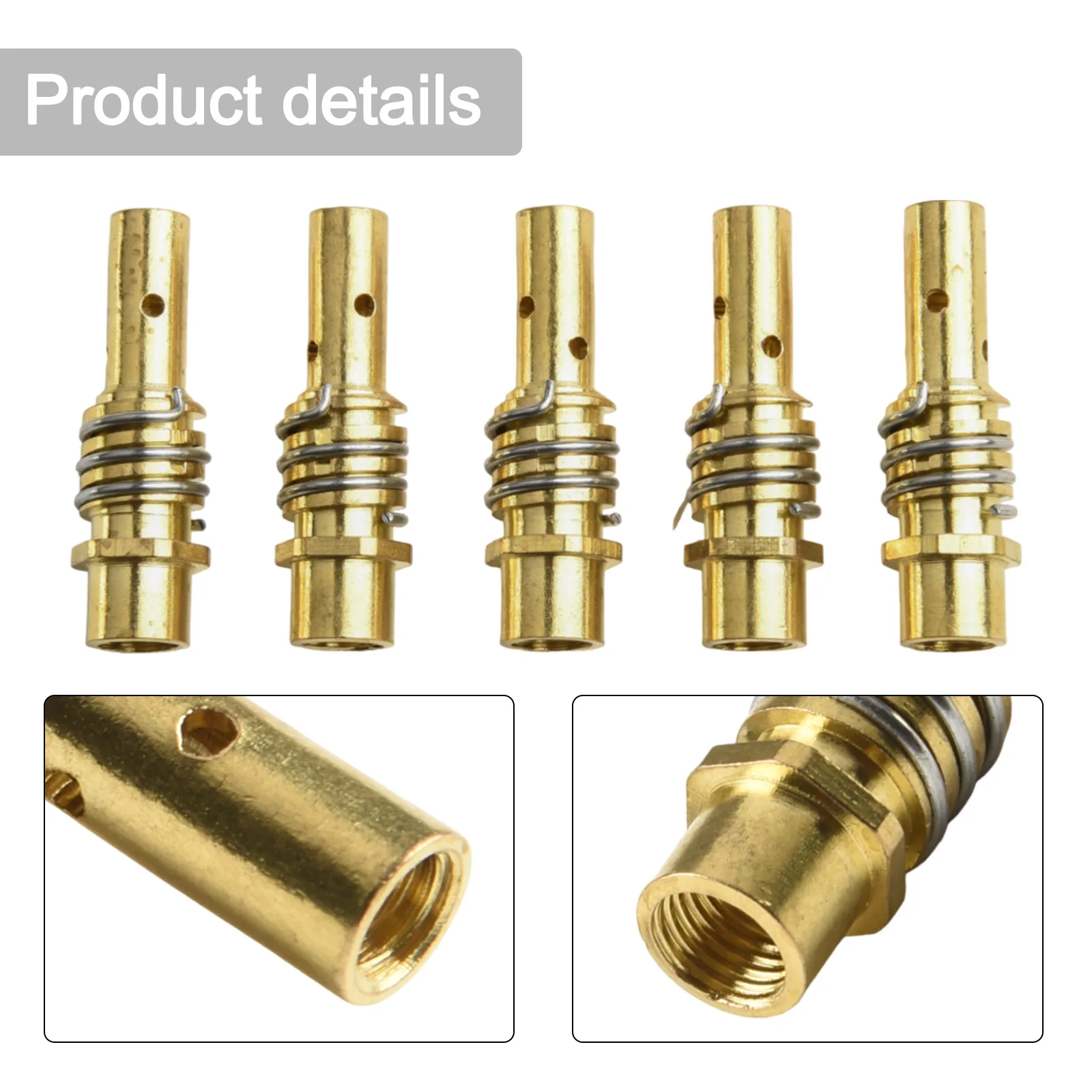 2/5pcs 15AK Gas Nozzle Holder With Nozzle Spring For MIG/MAG Welding Torch Contact Tip Welding Replacement Parts