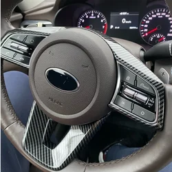 ABS Car Steering Wheel Buttons Protection Cover Trim Sticker Fit for Kia Forte K3 2019 2020 2021 car accessories