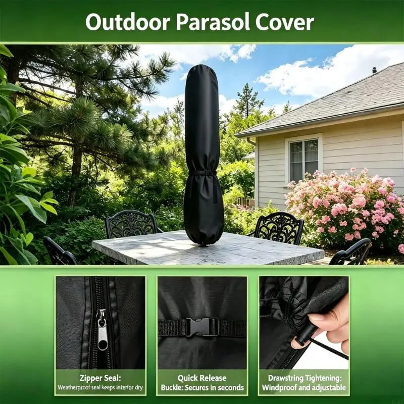 Patio Shade Cover 2-Pack with Side Opening and Bottom Cord Closure 55KF