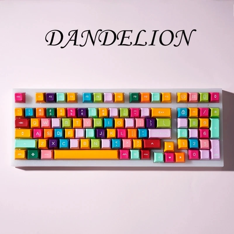 1 Set Dandelion Keycaps ABS Injection Molding Key Caps SA Profile Keycap For Customized Keyboards Glaze Sealing No Oil