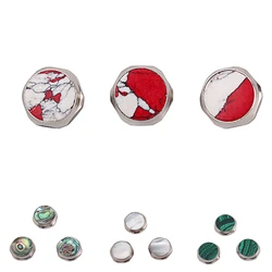 3pcs saxophone button Trumpet Repairing Part Buttons Musical Instrument malachite/red and white stone/abalone shell/white shell