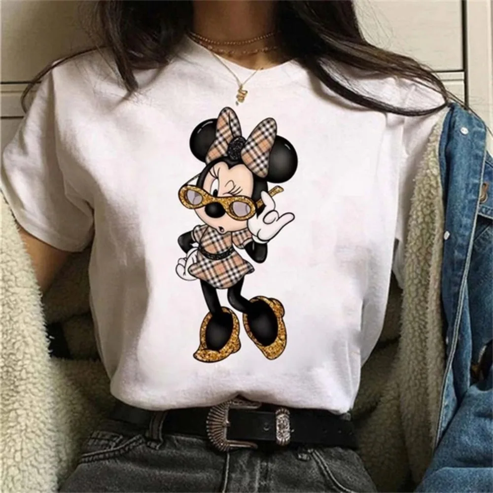 

Disney Parent-Child Wear Mickey Minnie Mouse Print Men and Women Unsiex T-Shirt Fun T-Shirt Streetwear Cartoon Graphics