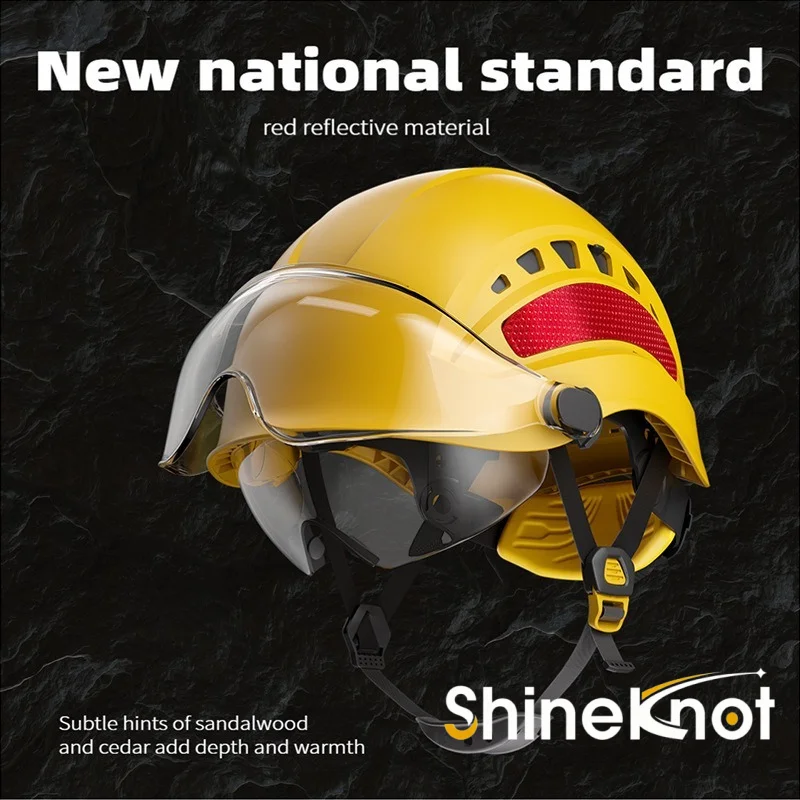 SHINEKNOT High Altitude Work Safety Helmet Work Area Goggles Breathable Construction Helmet Goggles