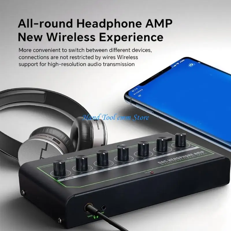 H37F MultiPlatform HiFi Headphone Boosters  Headphone Amplifier Audios Converters for Computers Gaming Consoles Devices