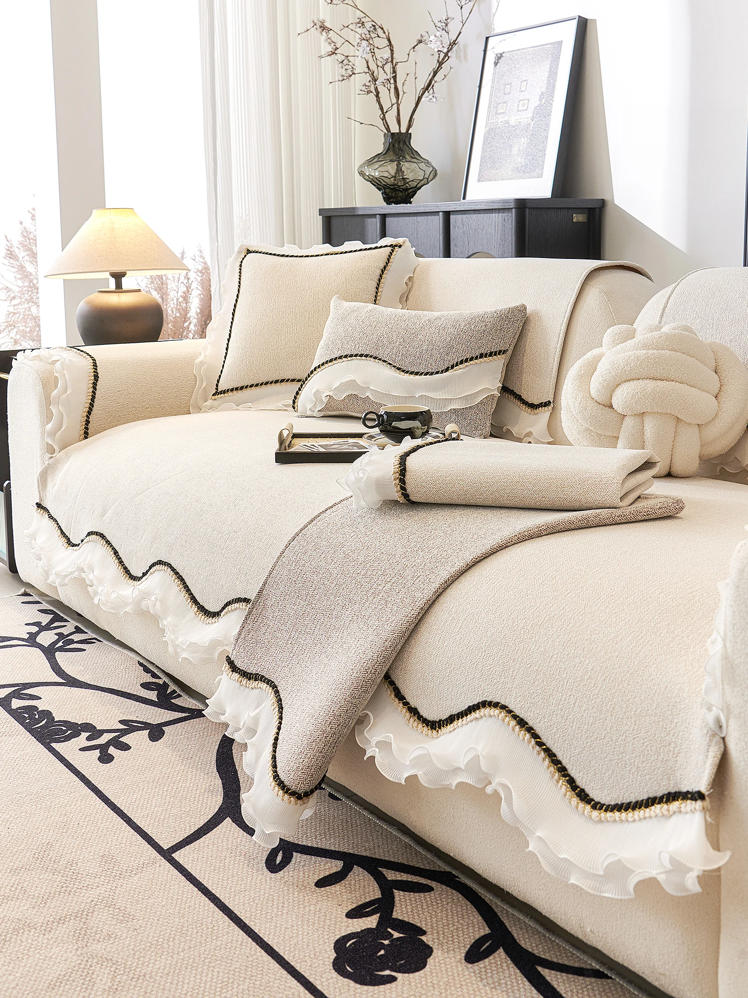 

Романтический геометрический чехол для дивана 2025 New Sle, универсальный, для всех сезонов, прямой ряд, кожаный, с защитой от царапин