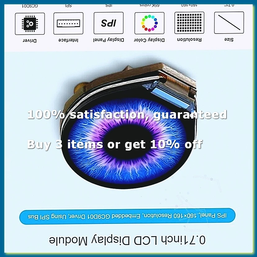 ESP32 C3 Round LCD Development Board Electronic EYE 0.71 Inch Display Watch Screen GC9A01 160x160-A09I
