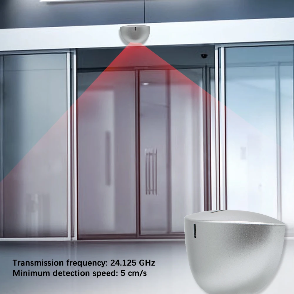 24.125GHz Automatic Gate Door Microwave Motion Sensor Detector Sliding Swing Garage Door Sensor Auto Opening Opener