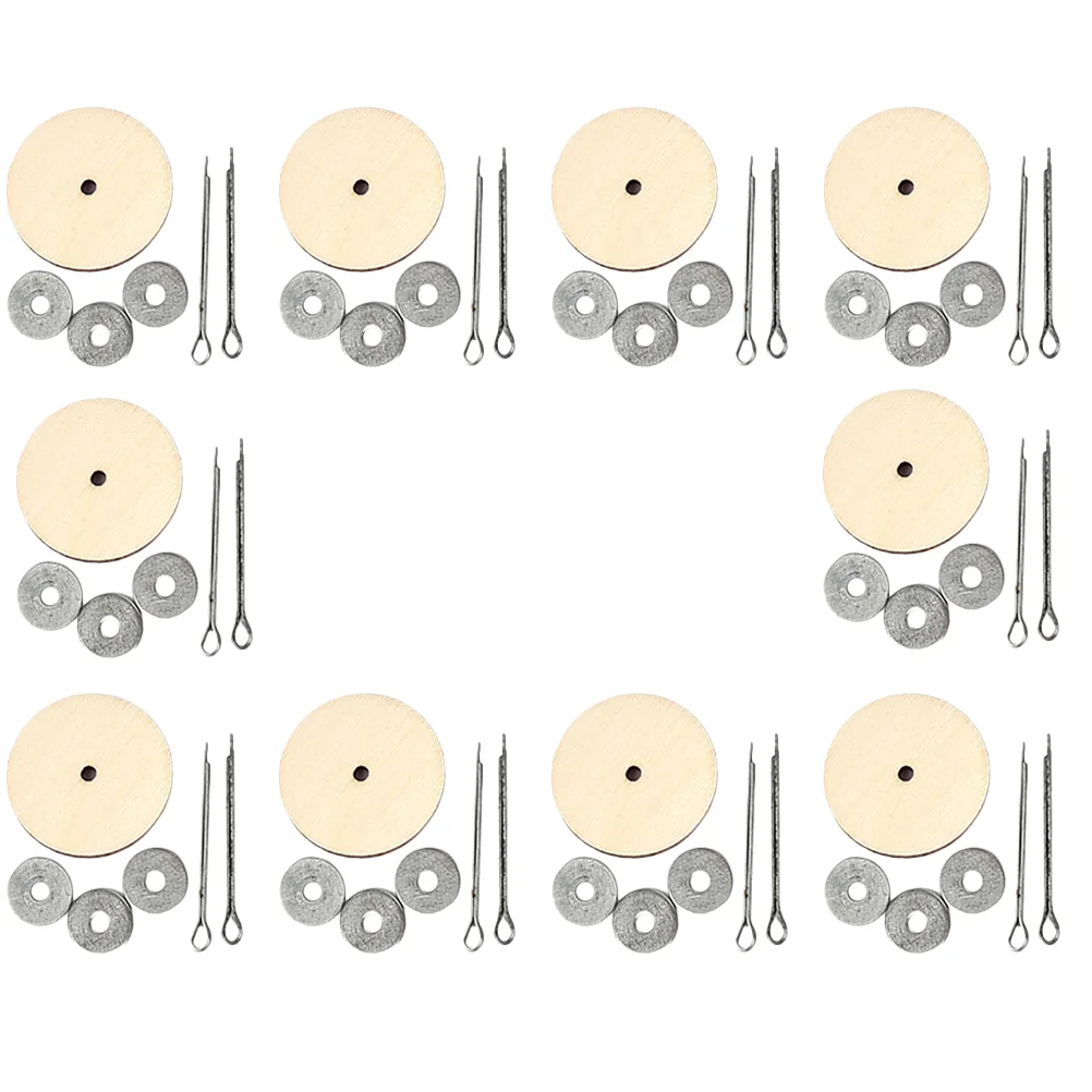 10 Sets Bear Joint Accessories Wood Joints DIY Rotatable Craft Wooden Supplies Gaskets