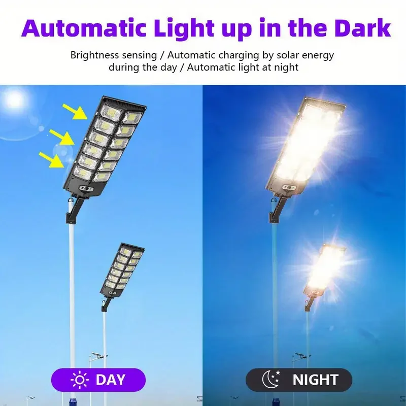 20000W 2000000LM Solar Light for Outdoor Solar Lamp Sunlight Motion Sensor Light Remote Control Waterproof Street Wall Yard Lamp