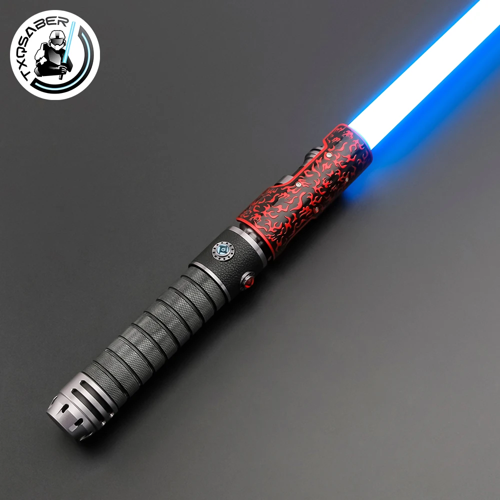 

TXQSABER Lightsaber Smooth Swing Neo Pixel SNV4 App Control Metal Handle Pulse Force Blaster Cosplay Toys Laser Sword Hunter