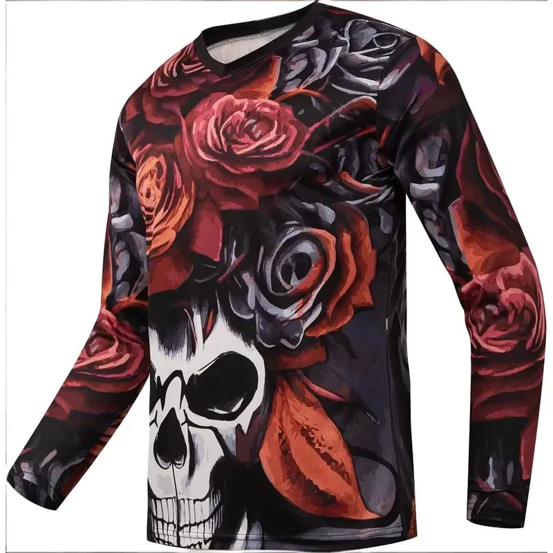 3D Long Sleeve 2026 New Men Cycling Jersey Quick Dry Motocross Shirt Downhill Mountain Bike DH MX Motorcycle Clothing MTB view 6