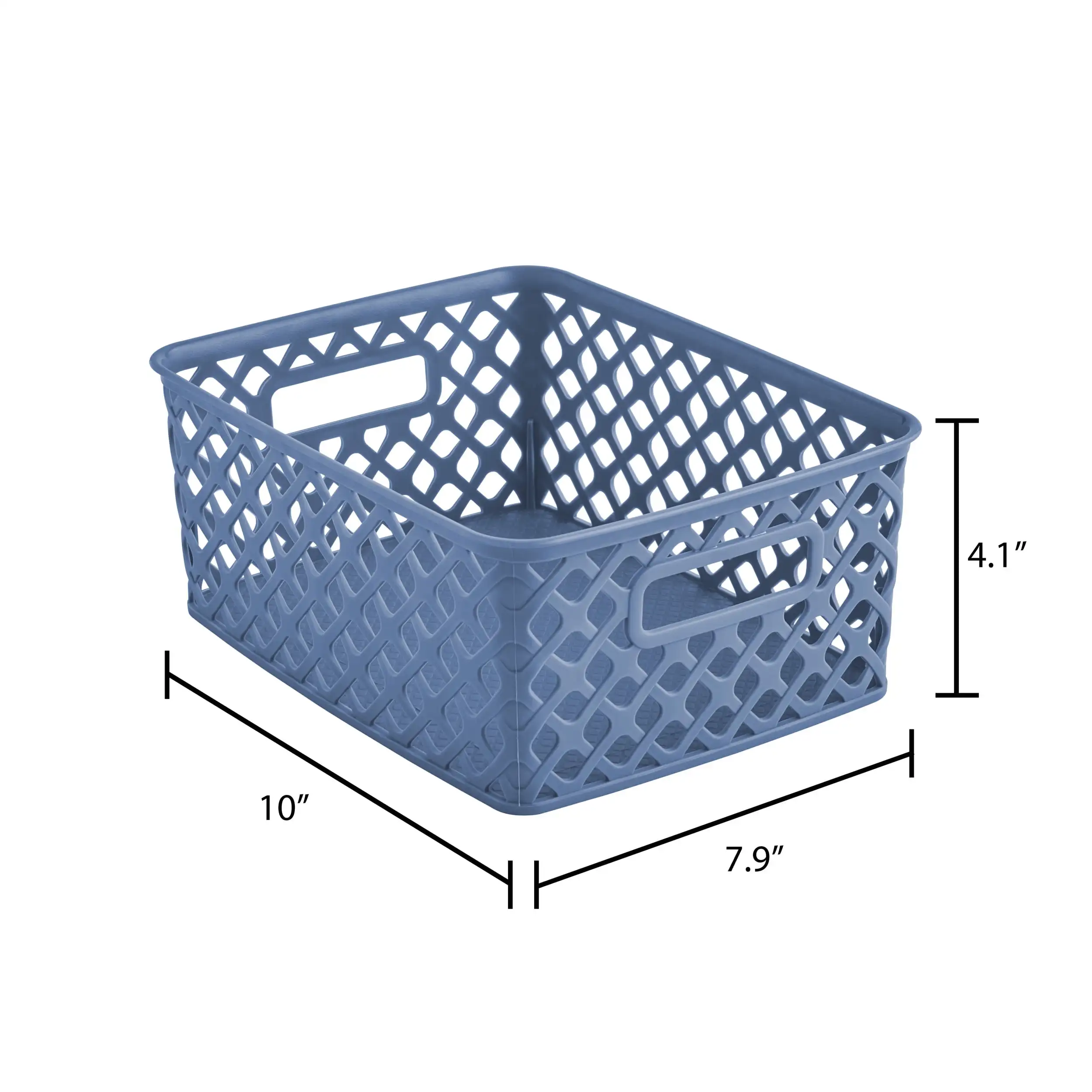 (6 Pack) Small Blue Decorative Storage Basket