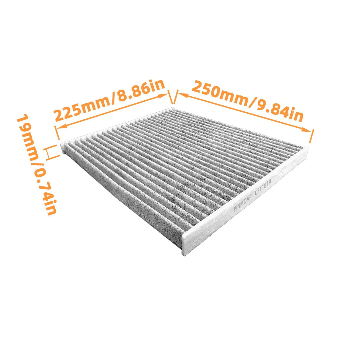 Auto-Innenraumluftfilter Aktivkohle CF11819 Passend für Hyundai Azera Santa Fe Sonata Chevrolet Captiva Kia Cadenza, 3SF79-AQ000 – Detail 6