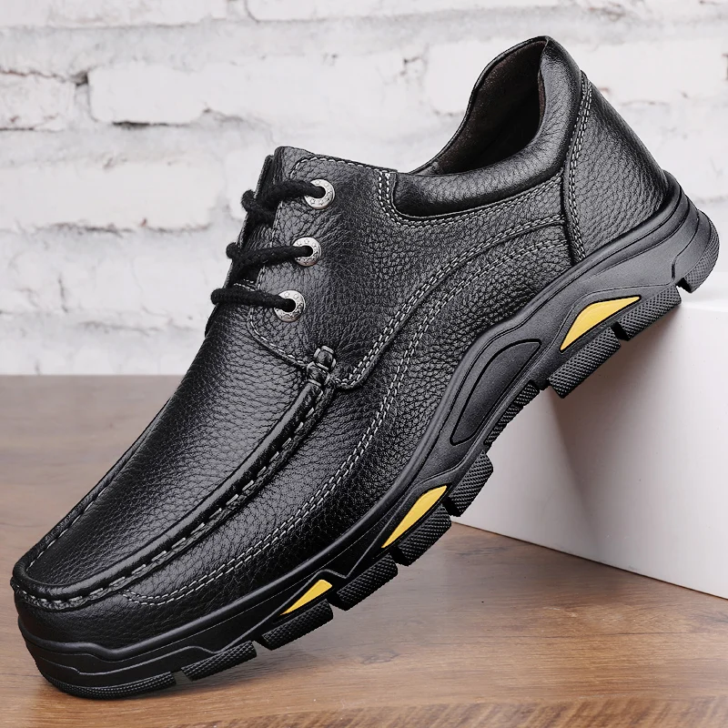 Dress Leather Men Shoes outdoor fashion Lace-up Office Social Shoe lace up Male Party Weeding Shoes office Formal Shoes For Men