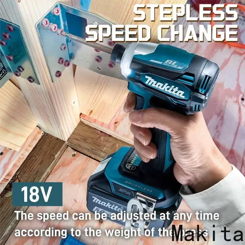 2026 Makita DTD172 Cordless Electric Driver 18V Brushless Motor 180 N·M Power Tools Electric Drill for Wood Bolt T-Mode