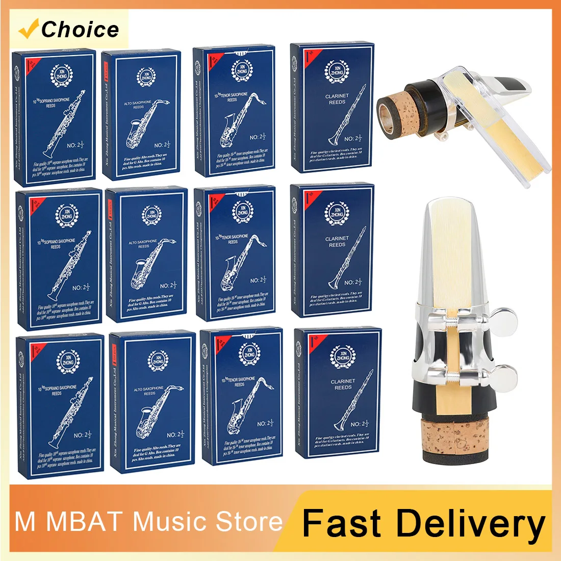 10/20 مجموعة 2.5 سوبرانو/ألتو/تينور/الكلارينيت B شقة الساكسفون القصب الكلارينيت ريد آلات النفخ مهنة آلات موسيقية ملحق