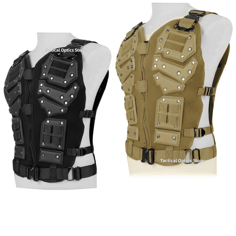 Military Tactical Combat Vest Multi-functional Tactical Body Armor Outdoor Airsoft Paintball Training Cs Protection Equipment