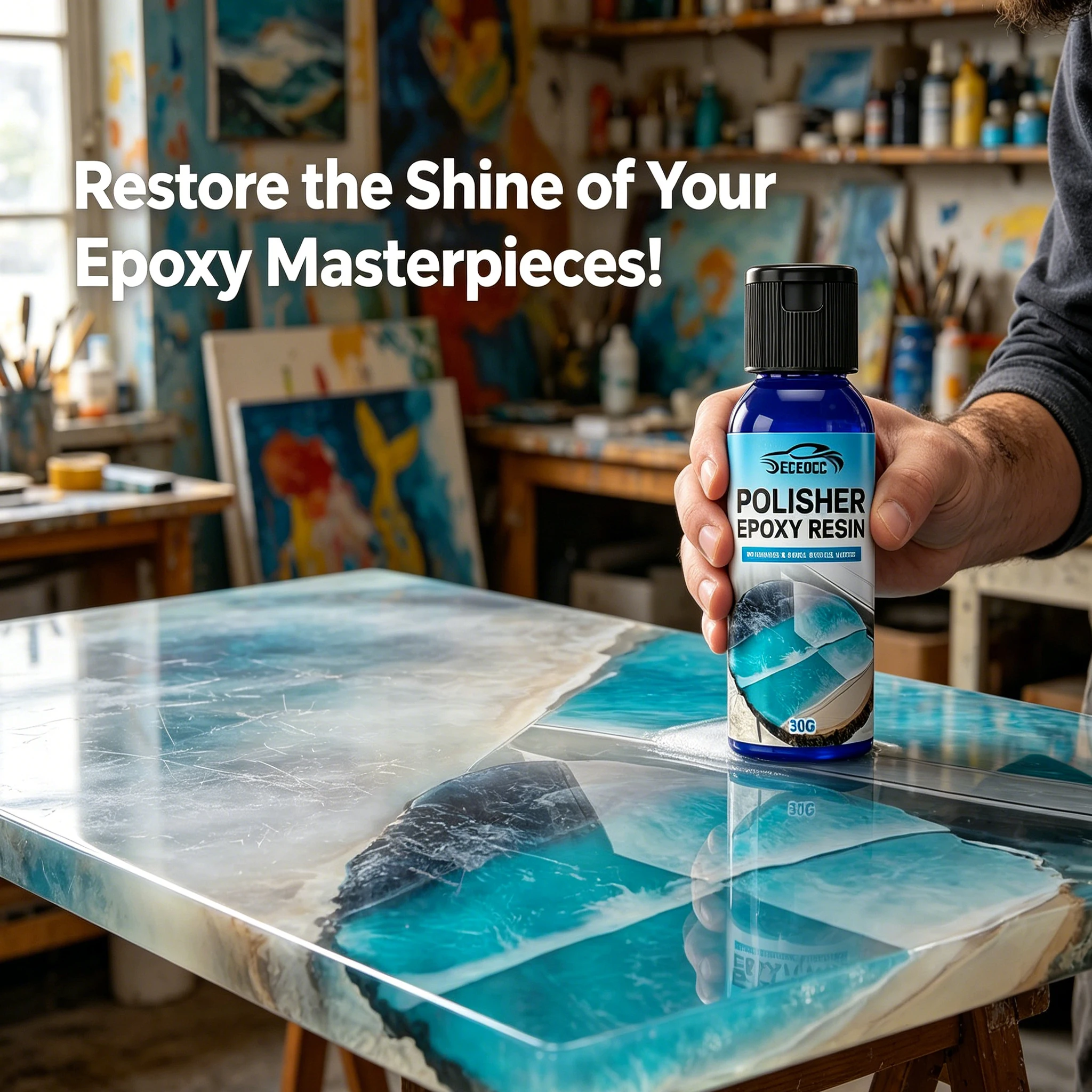 Premium Epoxy Resin Polishing Wax Easy Manual Polishing Fine Scratch Repair Agent Oxidation Remover Fast Brightening Gloss Resto