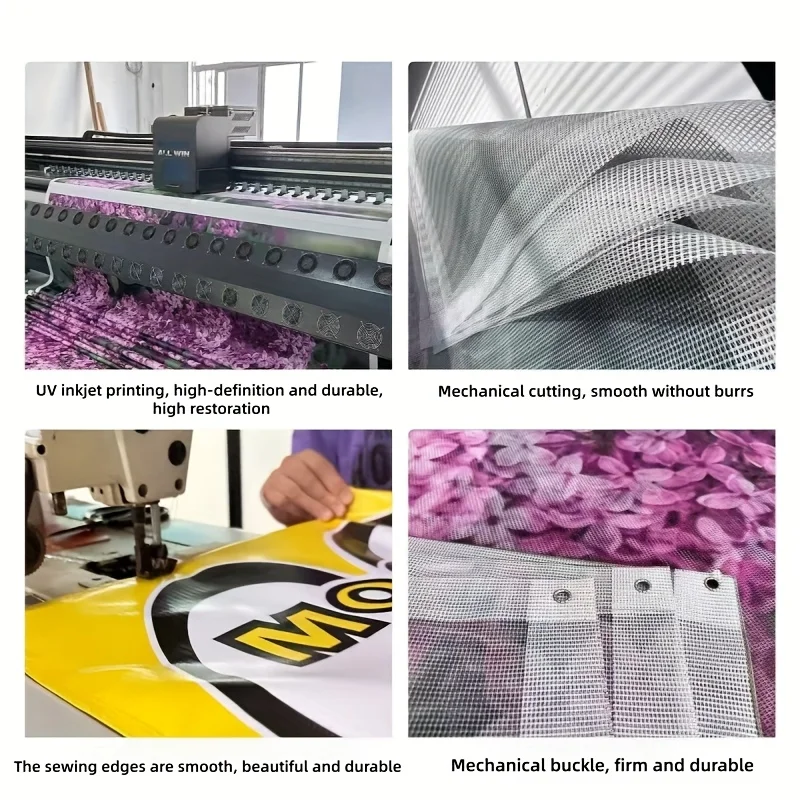 1pc Customizable Mesh Banner, Multiple Sizes, Supports Personalized Pattern and Text Printing, Ideal for Campaigns, Event Decor view 6