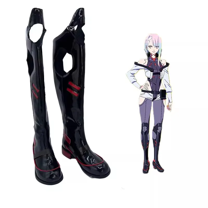 Anime Cosplay Edgerunners Lucy Cosplay PU Boots High Heel Female Cosplay Shoes Halloween Cosplay Props Custom Made