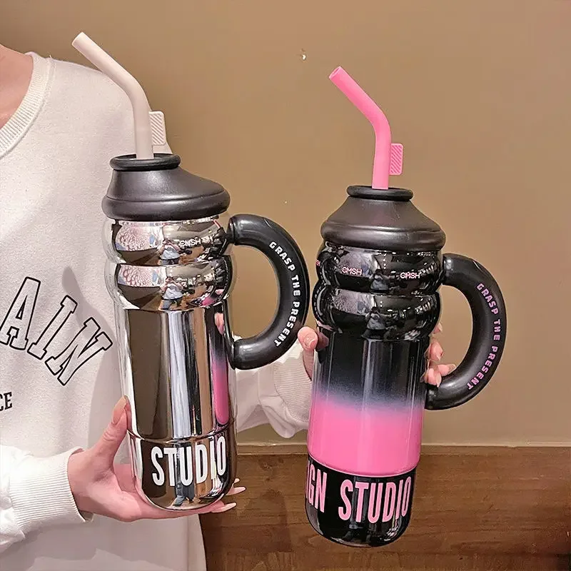 Hydro Flask Large Capacity Insulated Cup Portable Sports Insulated Kettle1300ml Ice Cream Cup Water Bottle Thermos Bottle Mug